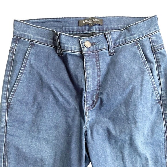 Ilse Jacobsen Sidney 107 Stretch Skinny Leg Jeans Zip Hem Dark Wash Sz 28 - Picture 3 of 12